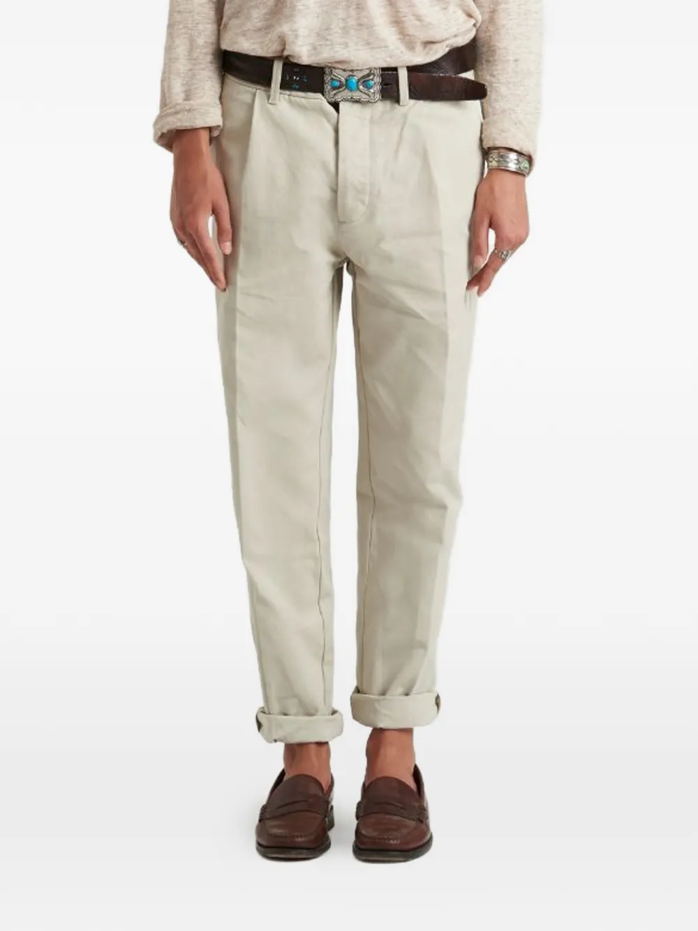 Fortela Janet geplooide high waist broek Beige