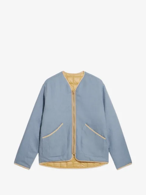 Fortela patch pocket zip wool jacket