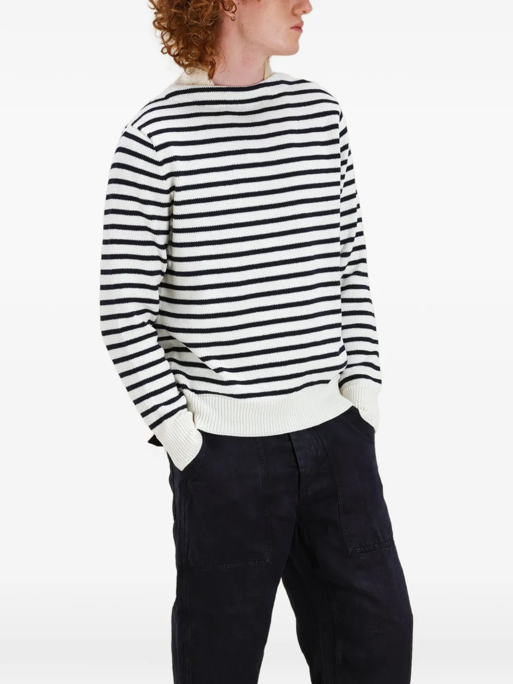  Fortela Noah 1 Striped-pattern Sweater - Neutrals 