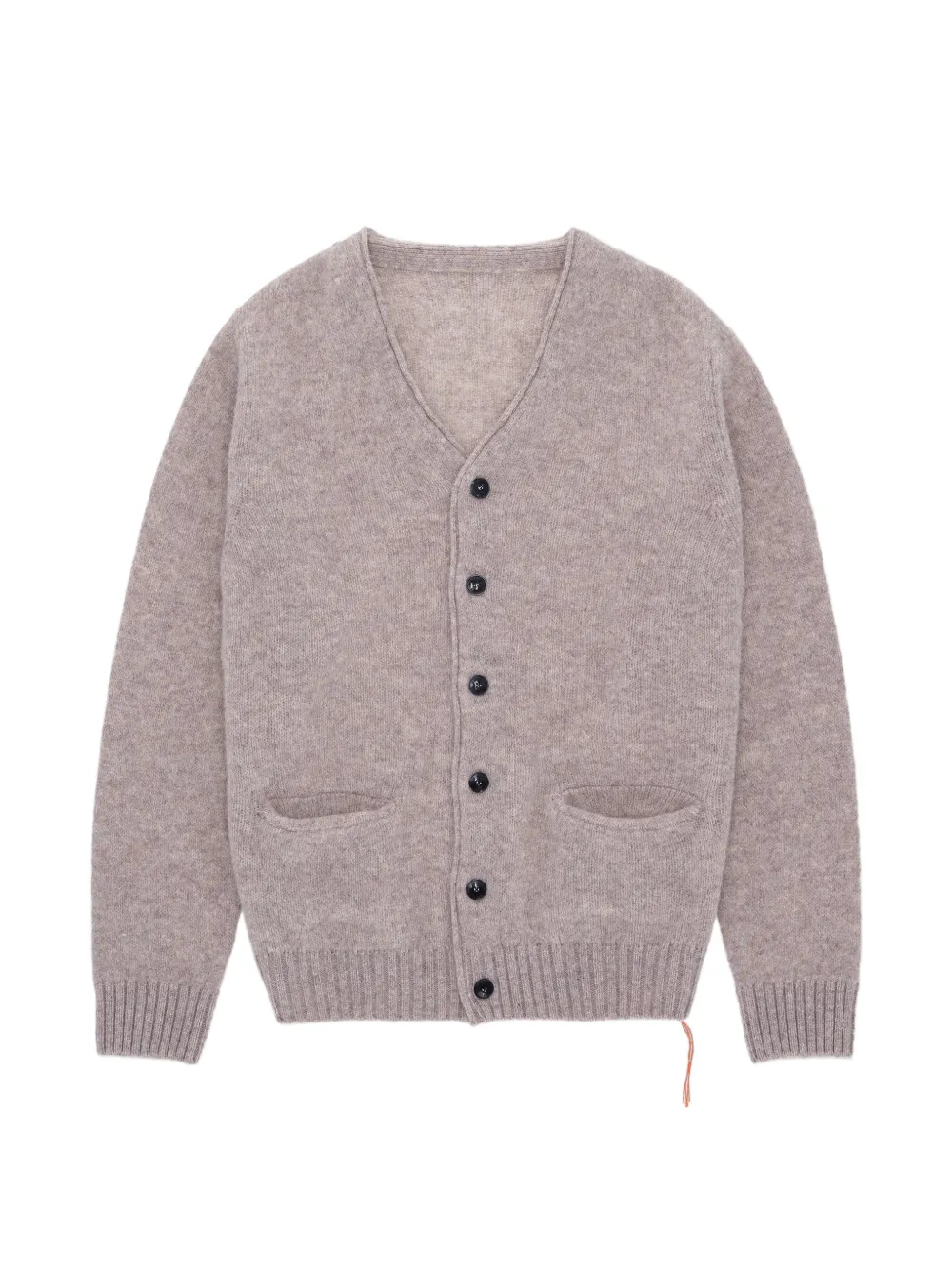 Fortela Edmund button ribbed cardigan - Neutrals