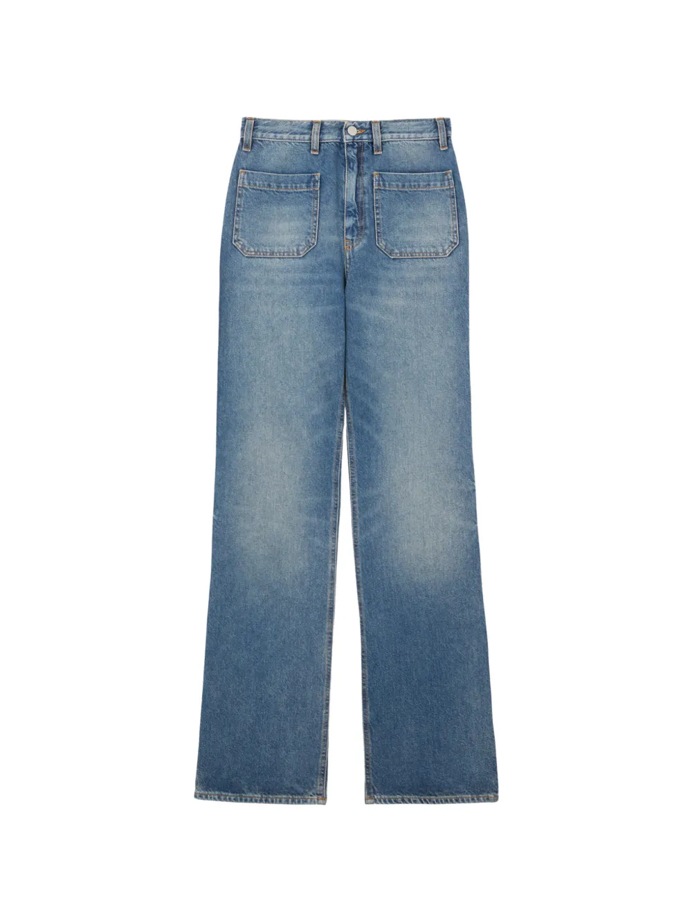Fortela patch-pockets bootcut jeans - Blu
