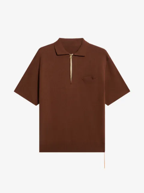 Fortela half-zip pocket polo shirt