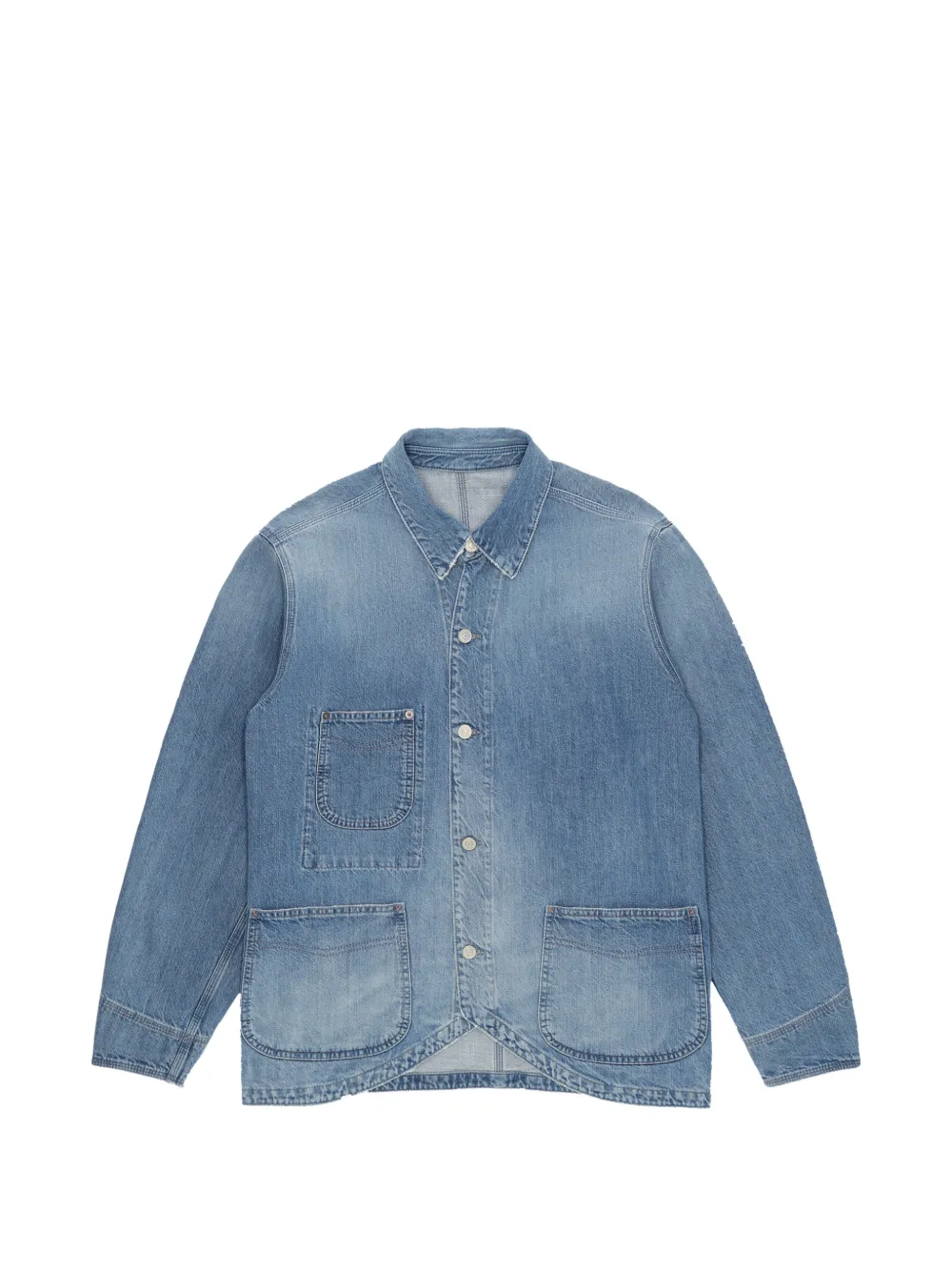 Fortela front-pocket denim jacket - Blu