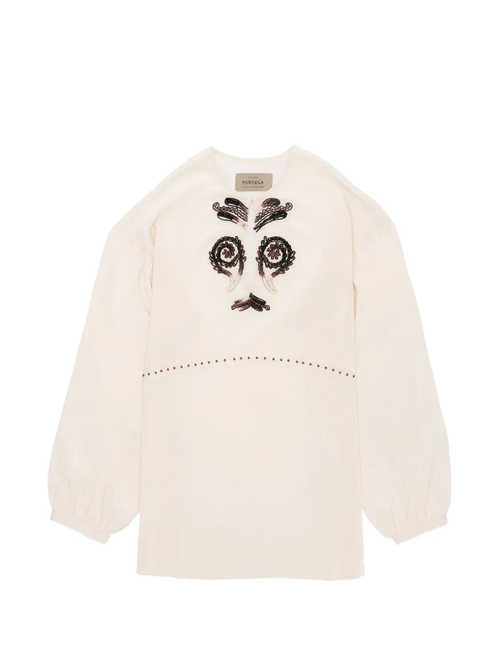 Fortela Allegras embroidered blouse - Toni neutri