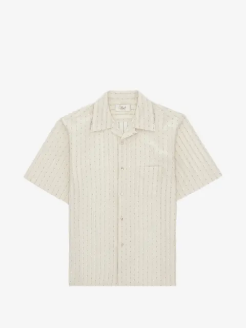 Fortela open collar striped shirt