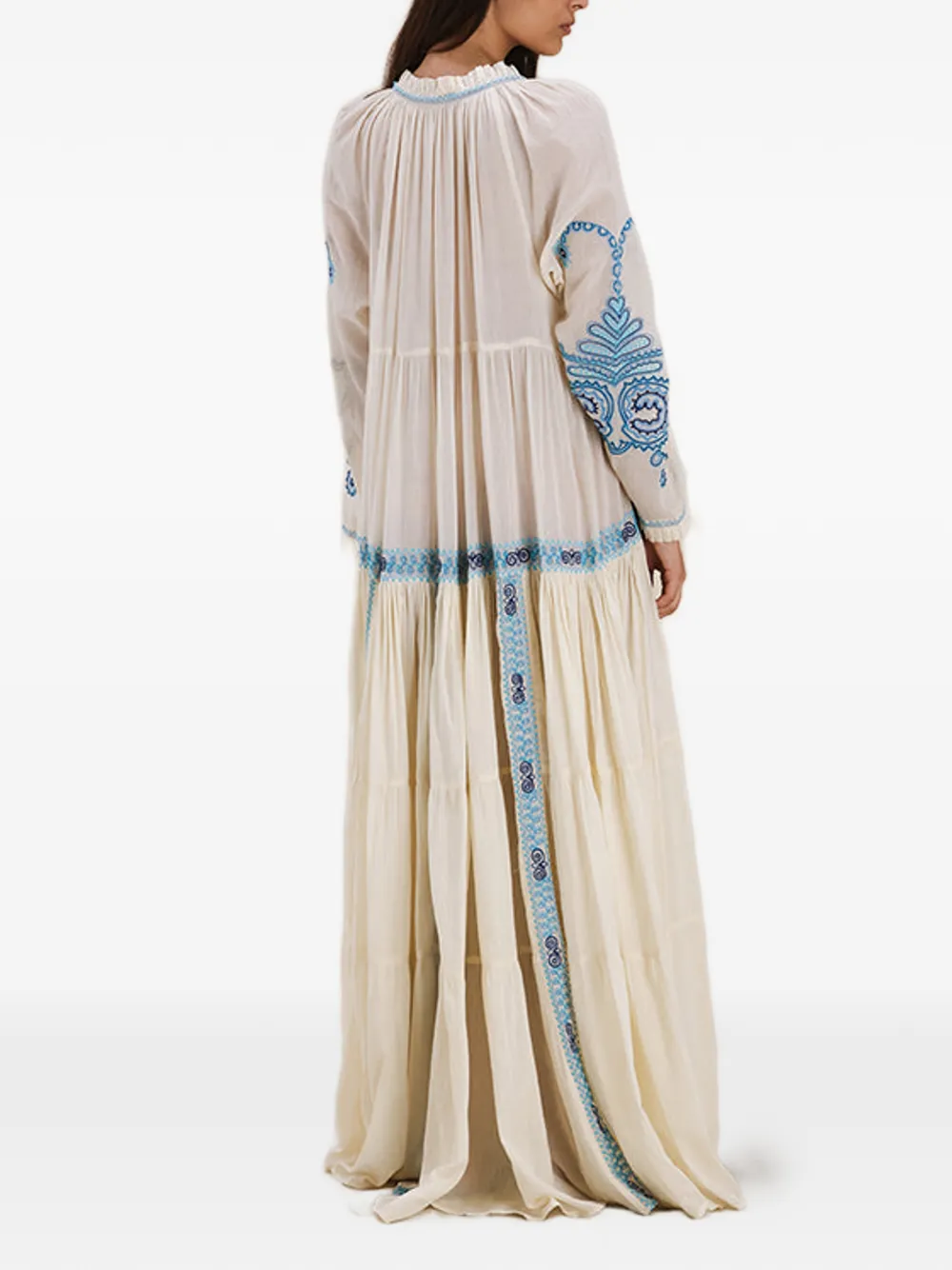  Fortela Embroidery Tassel Dress - Neutrals 
