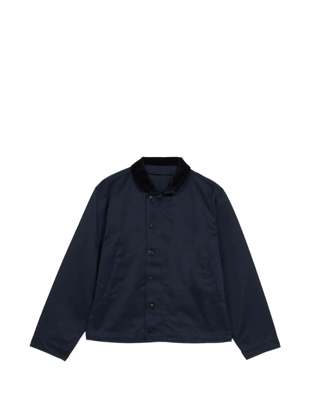 Fortela Deck herringbone corduroy-collar jacket - Blu