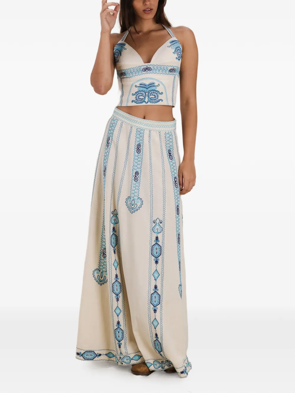 Fortela Nicea Embroidered Skirt - Neutrals 