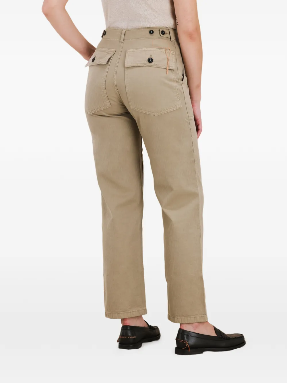 Jerryt Herringbone Patch-Pocket Trousers
