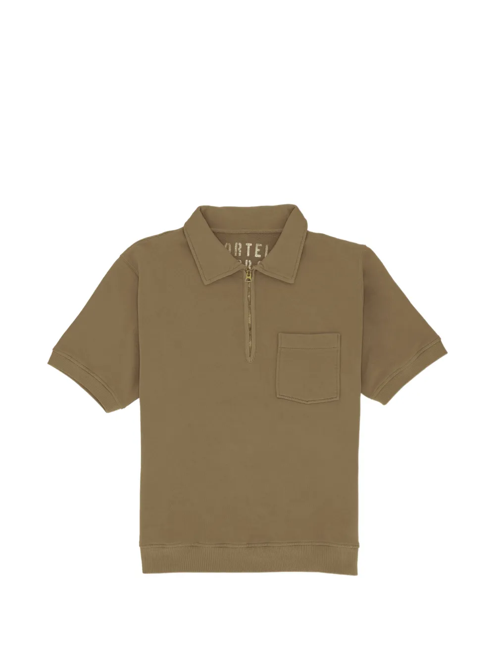 Fortela Yalepm zip pocket polo shirt - Marrone