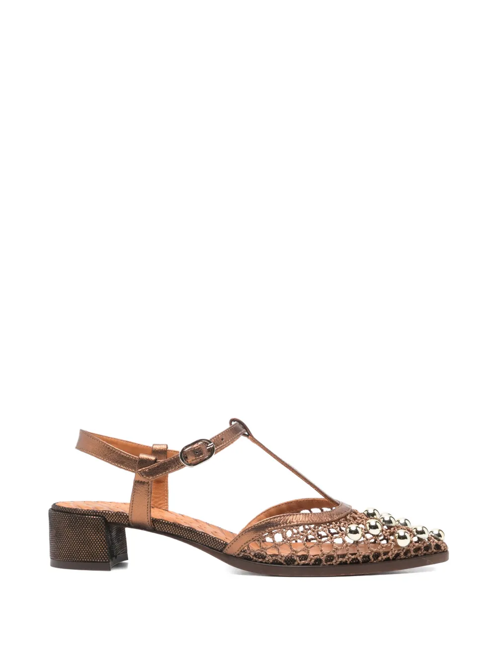 Chie Mihara Hagila pumps met studs en hak Bruin