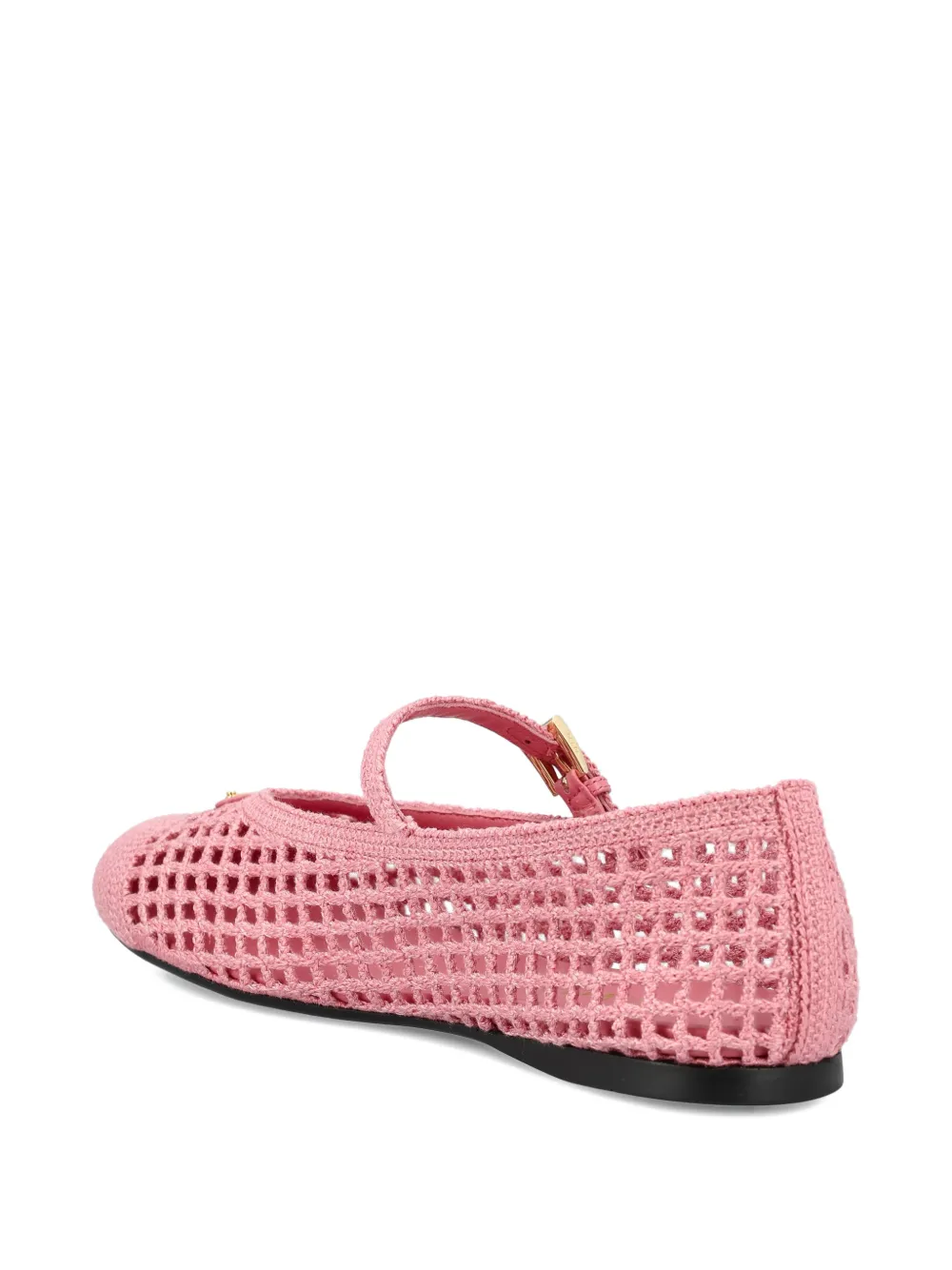 Prada buckled-fastening ballerina shoes Roze