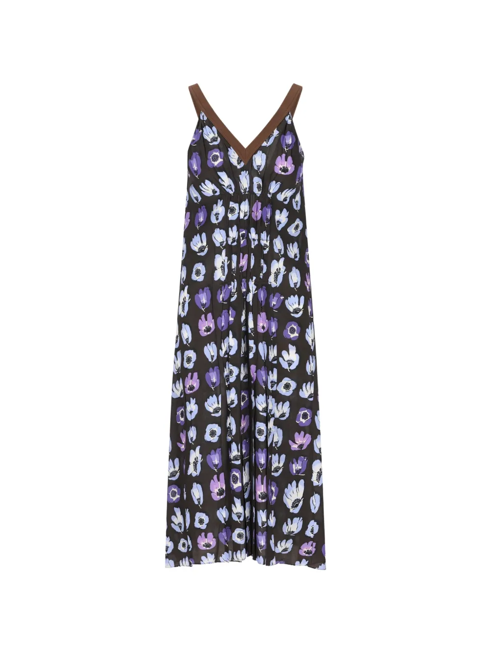 Prada V-neck floral-print dress - Schwarz
