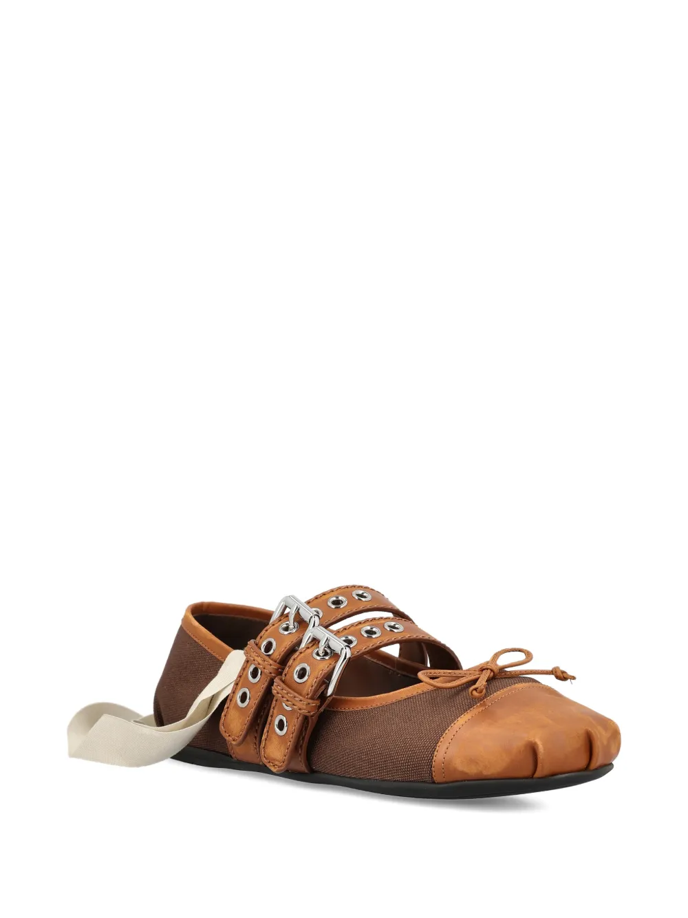 Miu buckled-fastening ballerina shoes Bruin