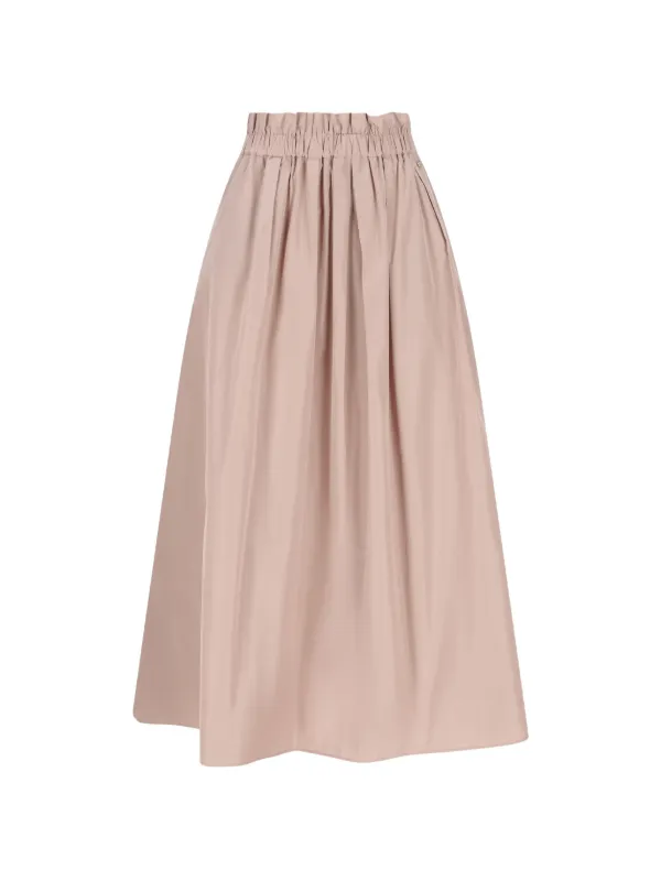 Herno Taffeta A-line Skirt in Neutrals