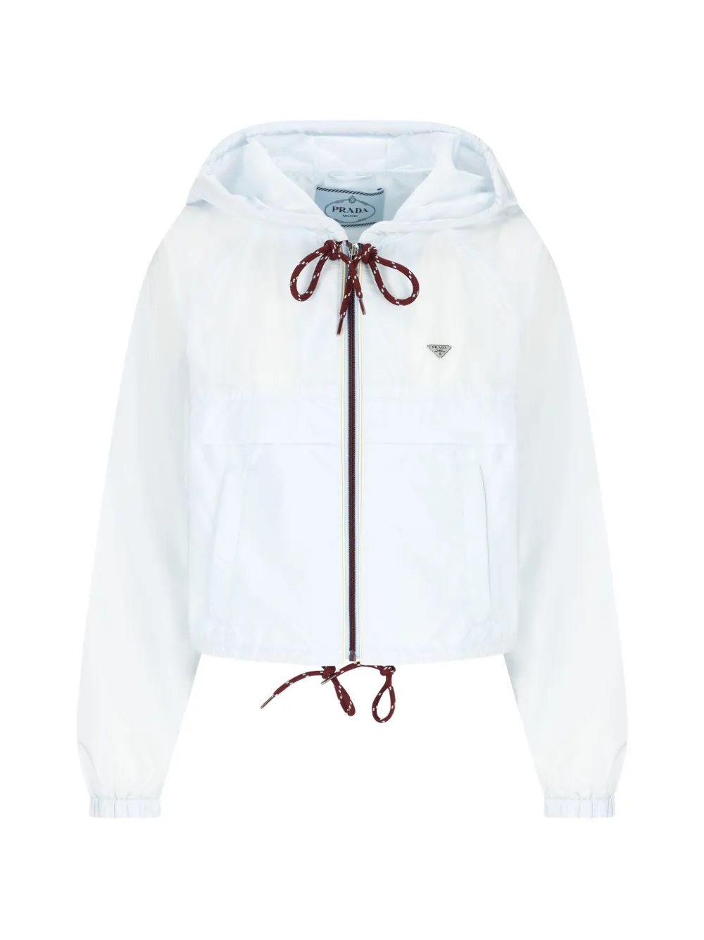 Prada drawstring hooded jacket - Weiß