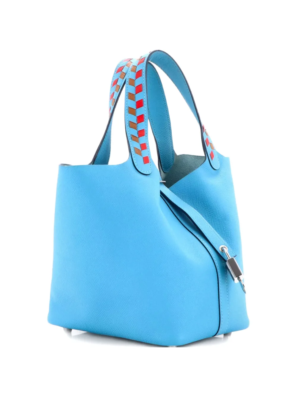 Hermès Pre-Owned Picotin Lock Bag Tressage Epsom PM bucket bag - Blu