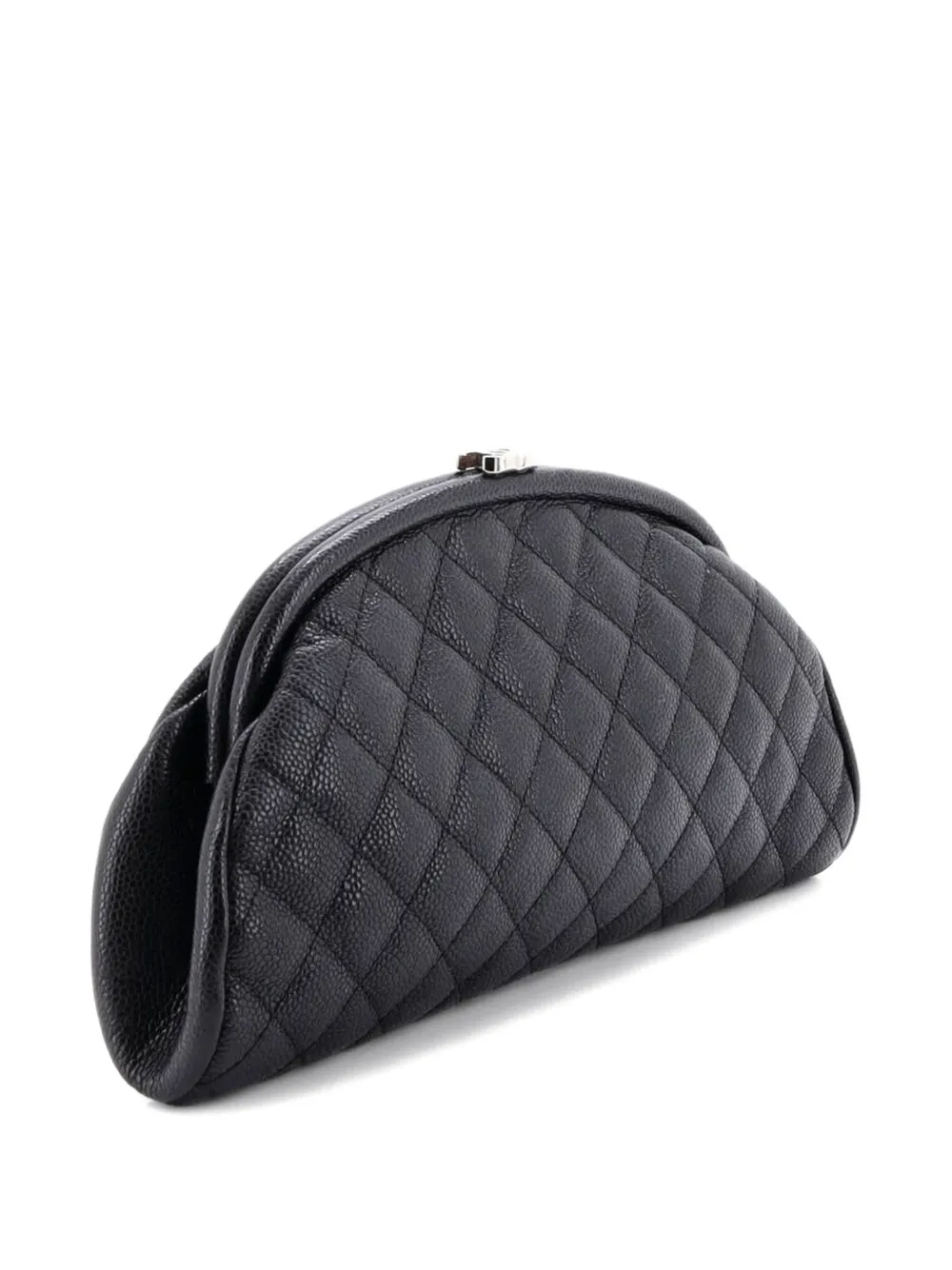 Timeless Quilted Caviar Clutch Bag