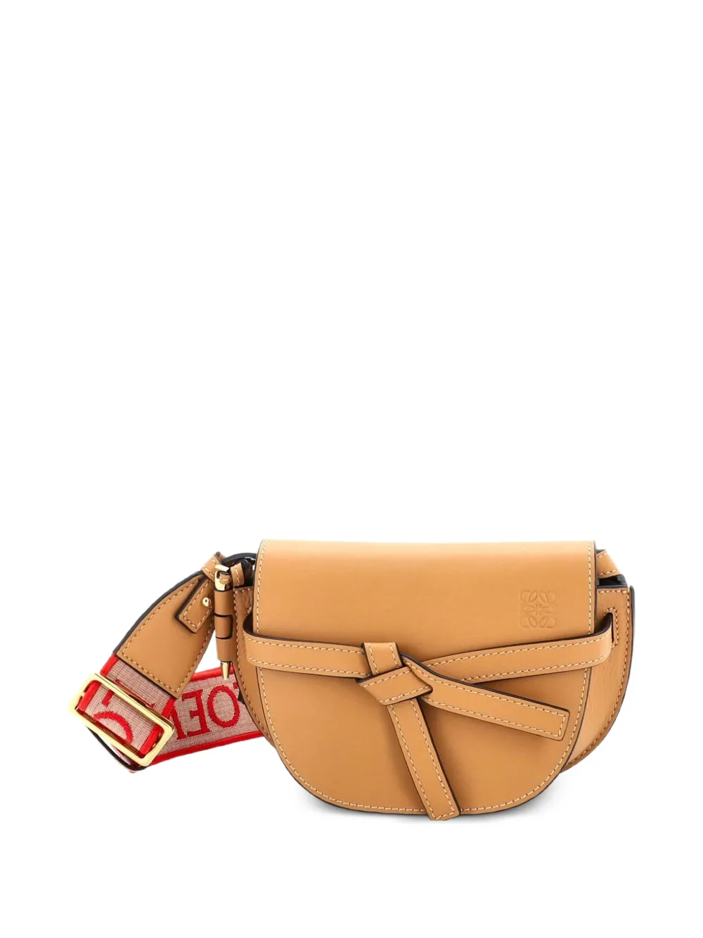 Loewe Pre-Owned Gate Dual Shoulder Bag Leather Mini crossbody bag - Marrone