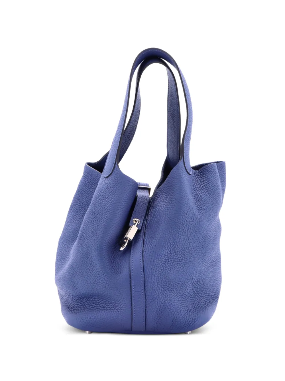 Hermès Pre-Owned Picotin Lock Bag Clemence MM bucket bag - Blu