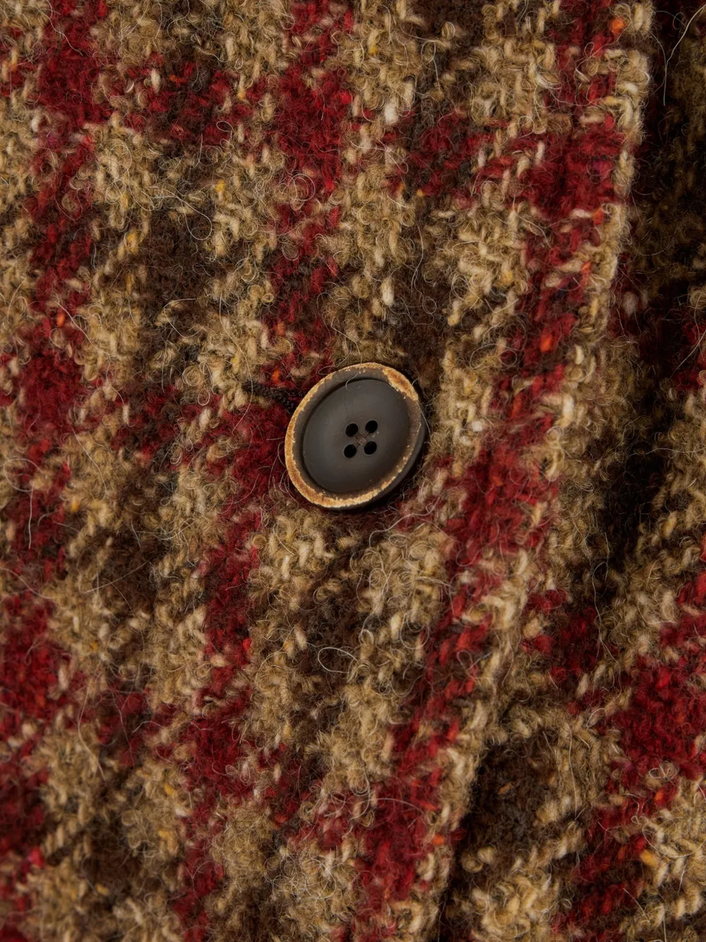  Uma Wang Checked-pattern Coat - Neutrals 