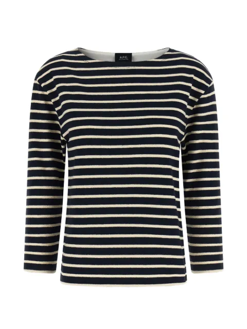 A.P.C. striped round-neck knitwear