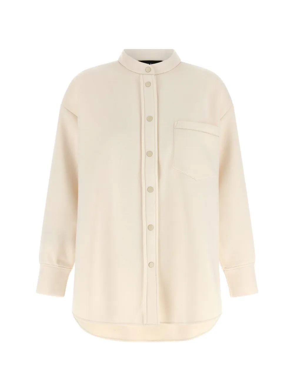 Fabiana Filippi mandarin collar scuba shirt - Toni neutri