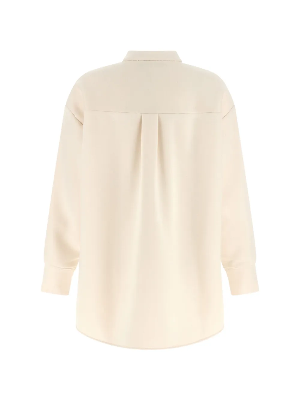 Fabiana Filippi Blouse met ronde opstaande kraag Beige