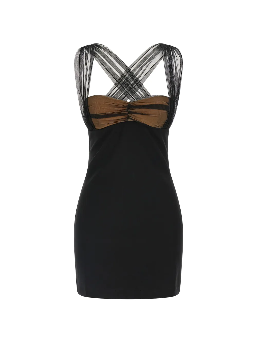 Nensi Dojaka draped mini dress - Nero
