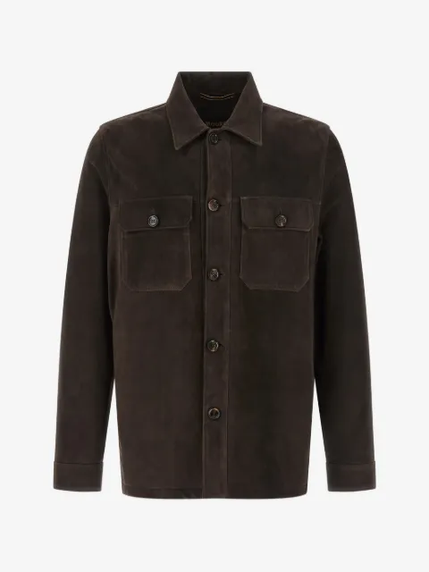 Moorer Klaus suede overshirt