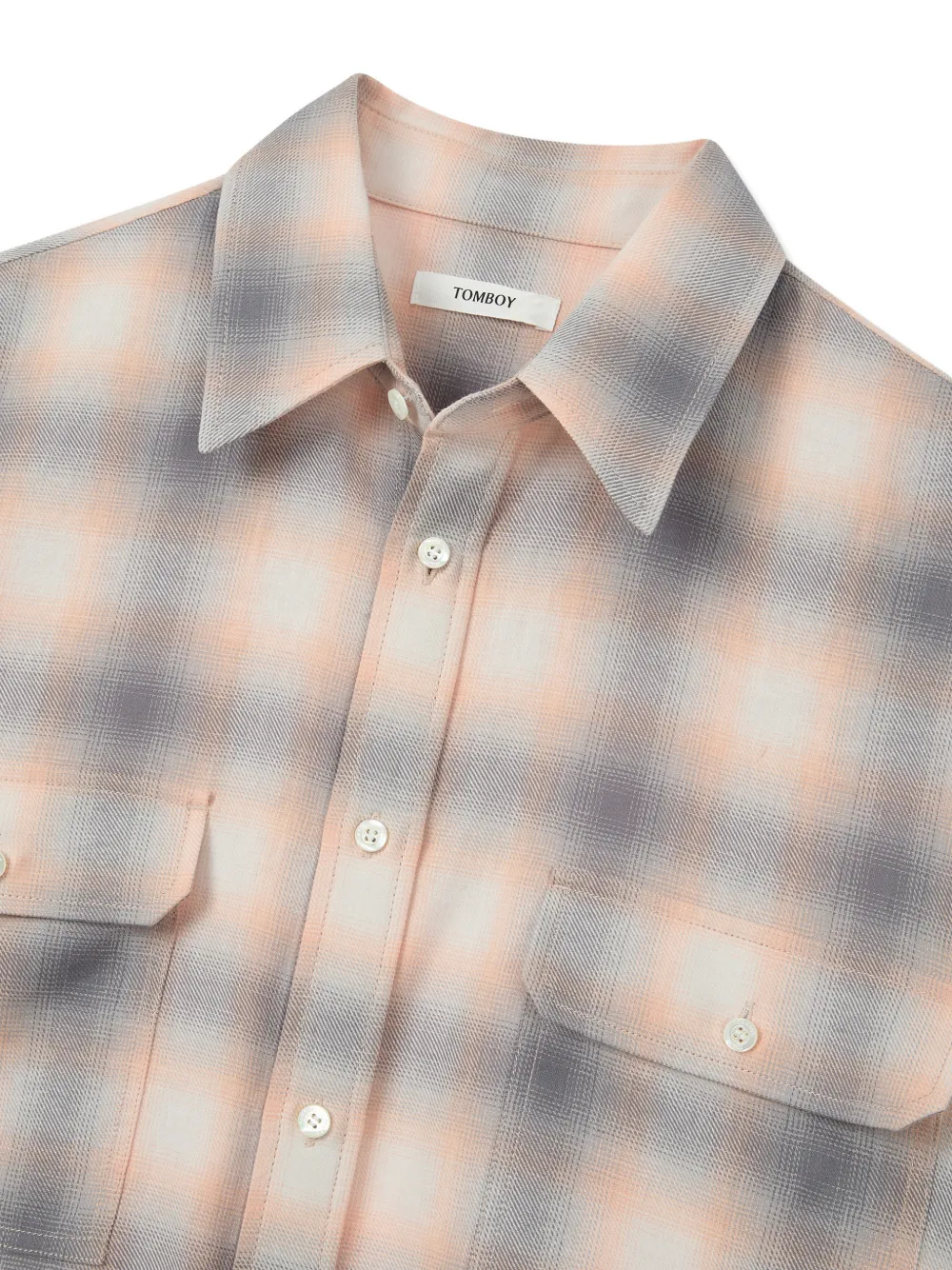  Tomboy Check Chest-pocket Shirt - Neutrals 