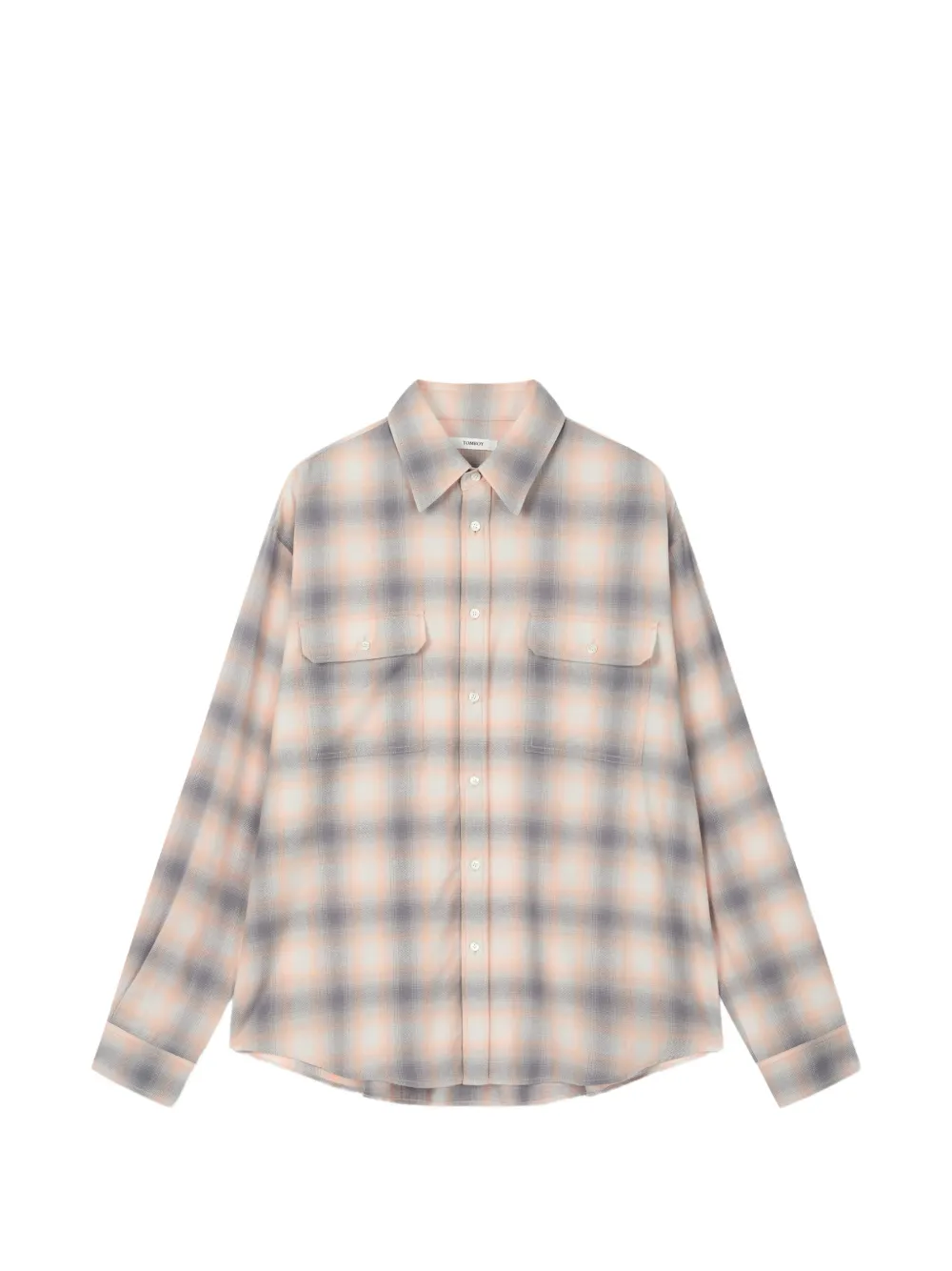 TOMBOY check chest-pocket shirt - Toni neutri