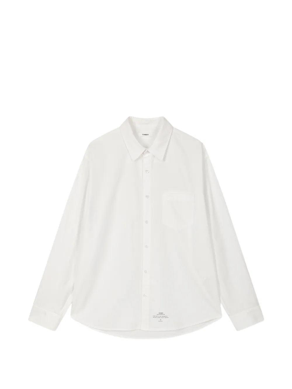 TOMBOY single-pocket cotton shirt - Bianco