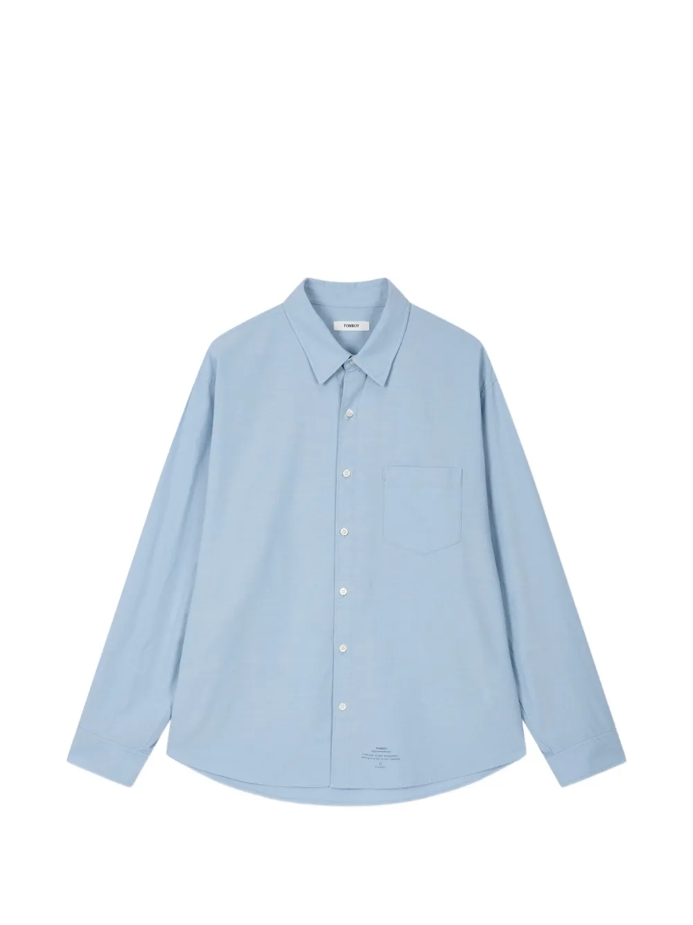 TOMBOY single-pocket cotton shirt - Blu