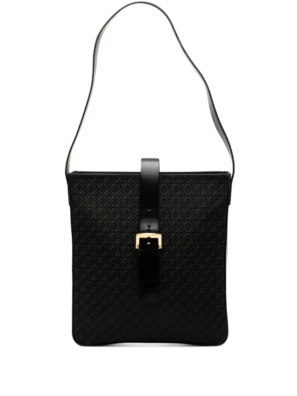 【レア】LOEWE アナグラム ショルダーバッグ キャンバス Loewe Pre-Owned 20th Century アナグラム キャンバス ショルダー