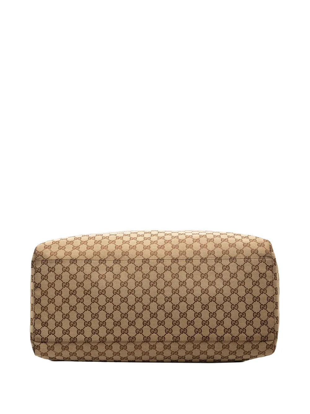 Pre-owned Gucci 2000-2015 Gg Canvas Web Travel Bag In Brown