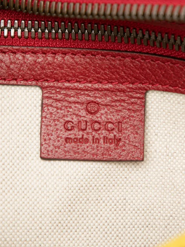 Gucci Pre-Owned 2016-2025 バイアデラ キャンバス ストライプ ベルト