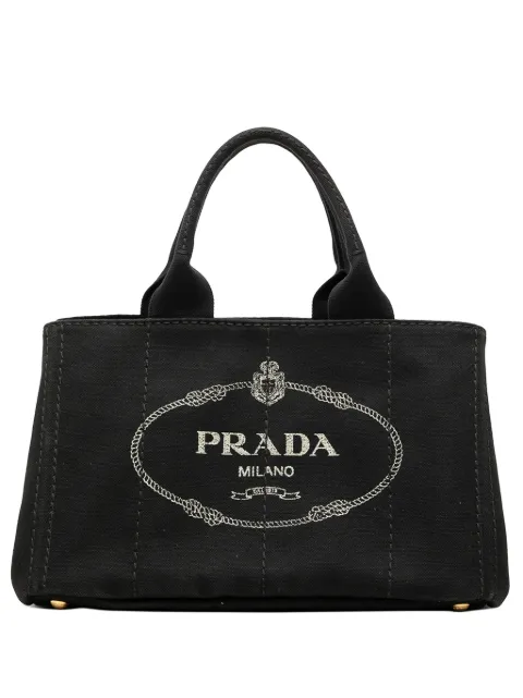 Prada Pre-Owned 2013-2025 Canvas Canapa Logo satchel