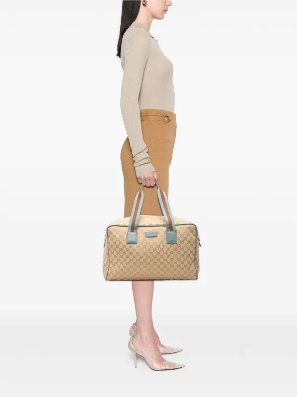 Gucci Pre-Owned 2000-2015 GGキャンバス ウェブ ボストンバッグ