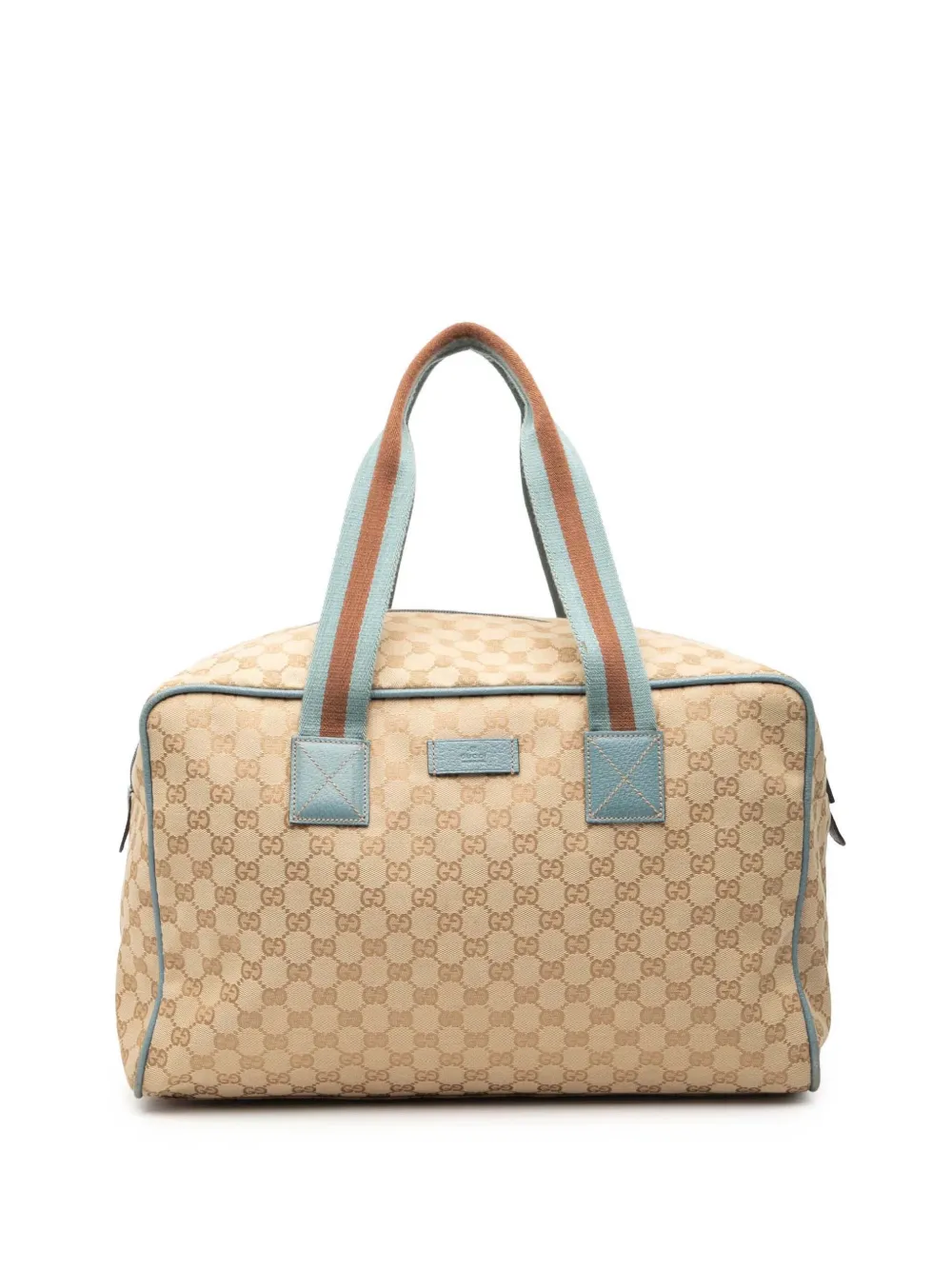 Gucci Pre-Owned 2000-2015 GG Canvas Web travel bag - Marrone