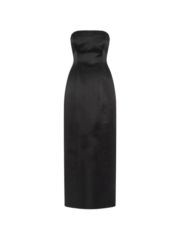 Nicholas Kasia Strapless Midi Dress - Black