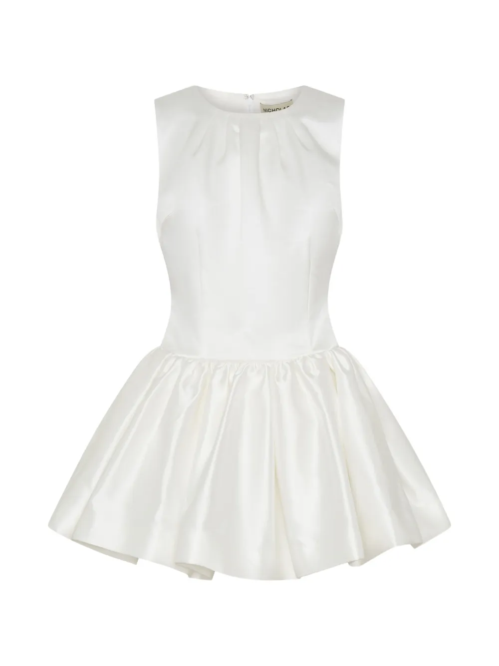 Nicholas Karina gathered sleeveless mini dress - Bianco