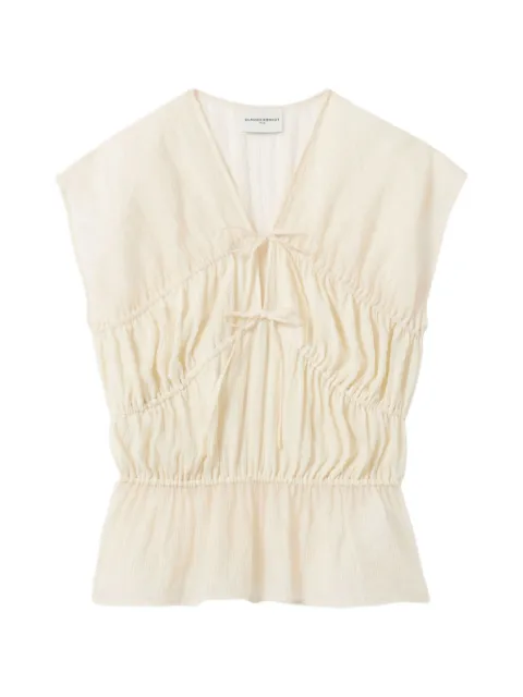 Claudie Pierlot tie-detail gathered blouse