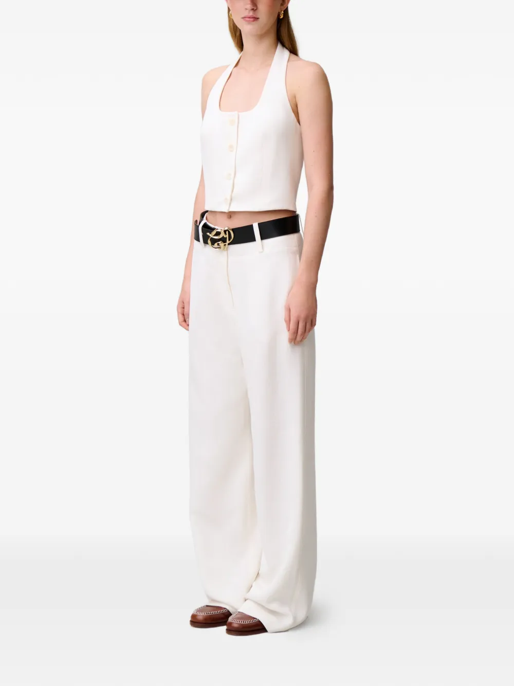 Claudie Pierlot Broek met toelopende pijpen Beige