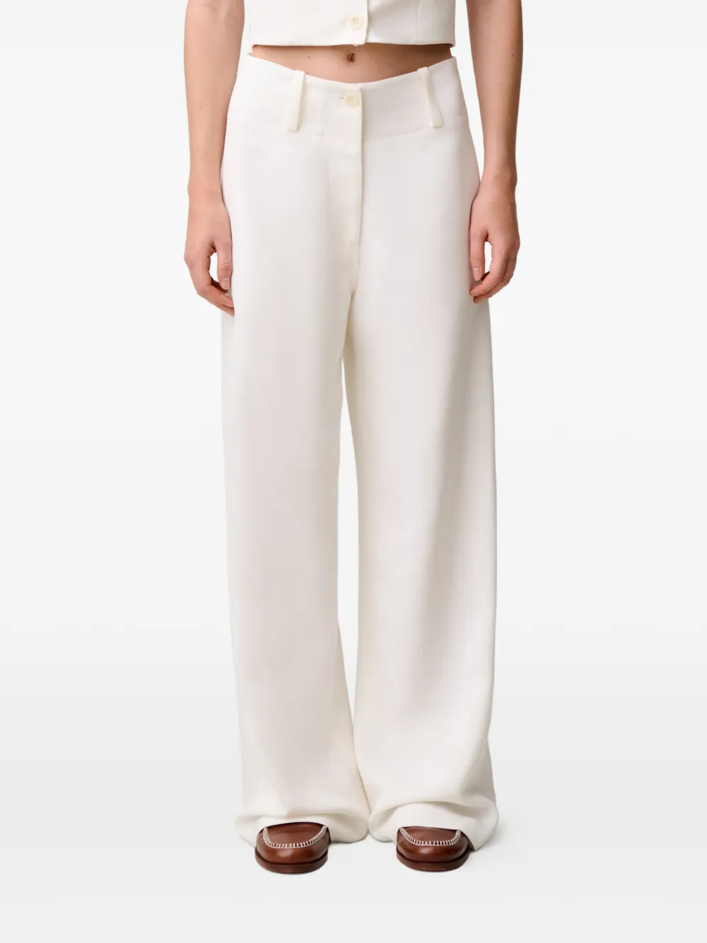 Claudie Pierlot Broek met toelopende pijpen Beige