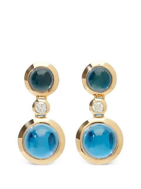 TAMARA COMOLLI aretes Bouton 2 con topacio y diamante