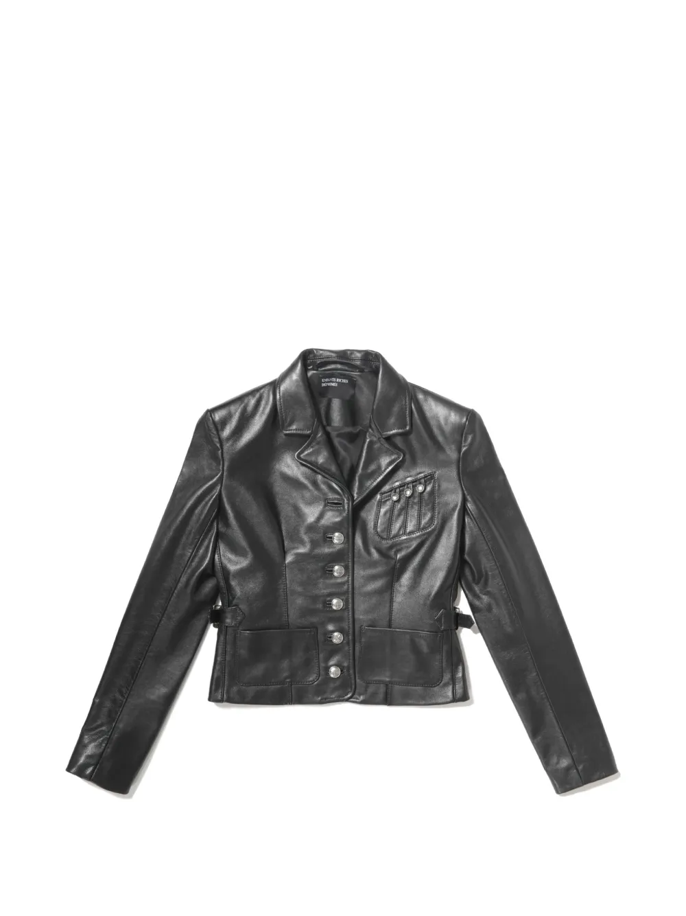 Enfants Riches Déprimés button-fastening leather jacket - Nero
