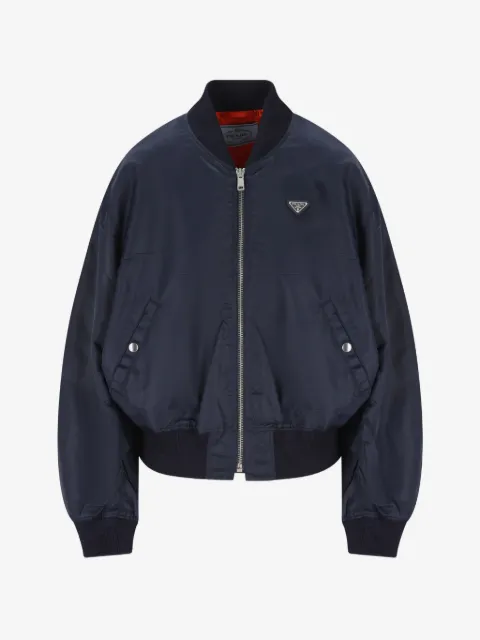 Prada Bomber con placca logo