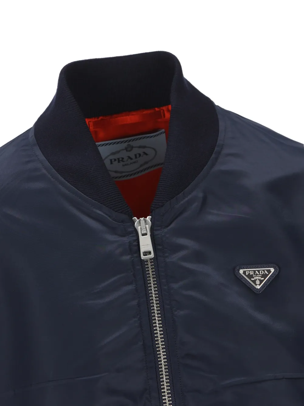 Prada Bomberjack met logoprint Blauw