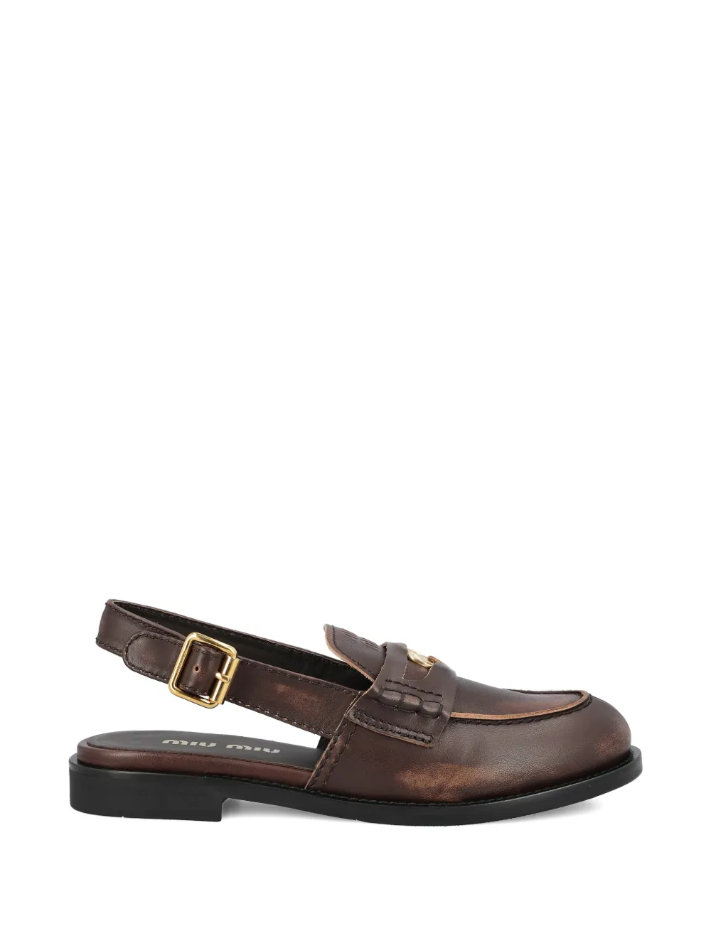 Miu penny strap loafers Bruin